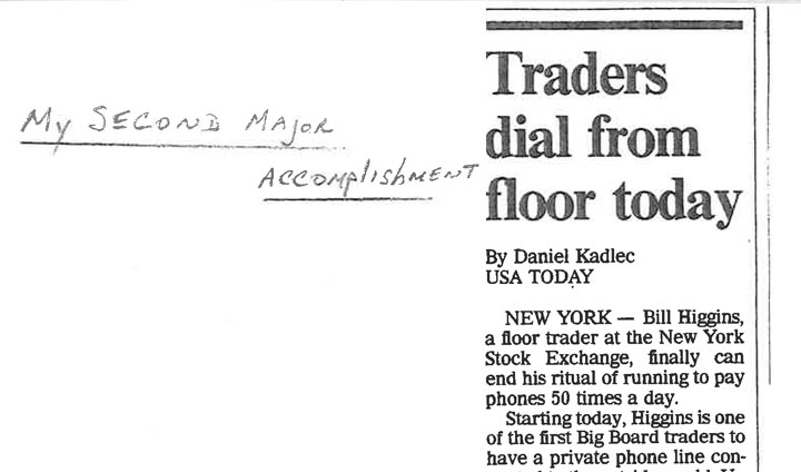 Traders dial from floor today